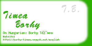 timea borhy business card